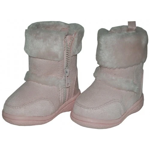 Botas de neve bebê criança forro de pele sintética zíper botas de inverno para crianças - Imagem 4 de 4