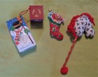 VINTAGE 1970'S / 80'S ~ 2 CHRISTMAS ORNAMENTS 2 DECORATIONS NEW — photo 5