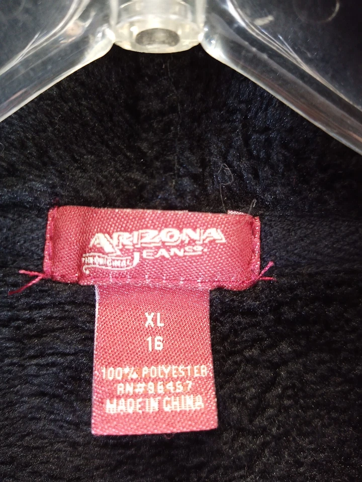 Arizona Chaqueta Niña XL 16 Negro Polar Manga Larga Sudadera con Capucha Cremallera Completa Lentejuelas Juvenil Foto 3 de 4