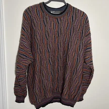 VTG INTI for George Alexander Mens XL 100% Alpaca Handloomed in Bolivia Sweater