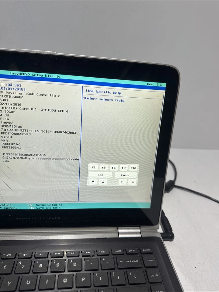 HP Pavilion x360 Convertible 13" i3-6100u 4gb Sin Unidades Botas Bios Pantalla Grieta Foto 4 de 4