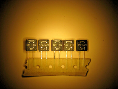 50 Stück neue Goldcap 0,047 Farad  47000 uF 5V 10x11x5mm TOKIN