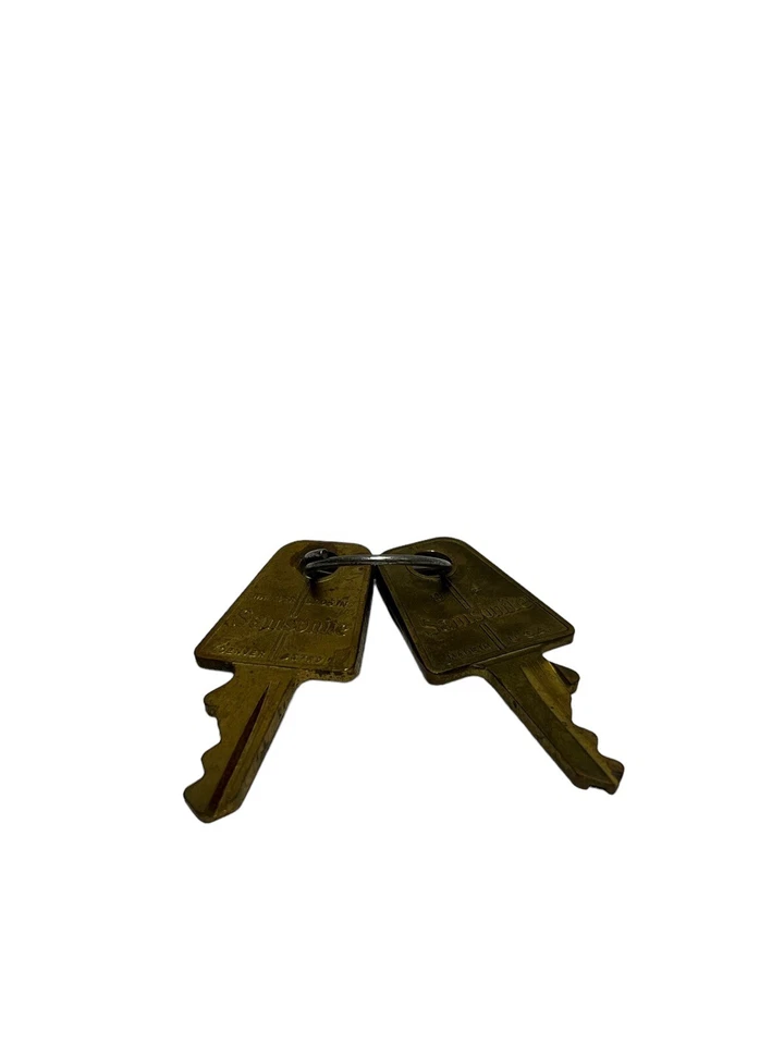 Juego de 2 llaves vintage Samsonite número 94 Denver Detroit tono dorado Foto 3 de 4