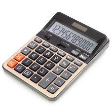 Desktop Calculator 12 Digit with Large LCD Display Desk Calculator Solar Batt...