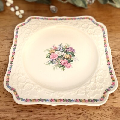 Vintage Crown Ducal Gainsborough England Charming 6” Square Plate