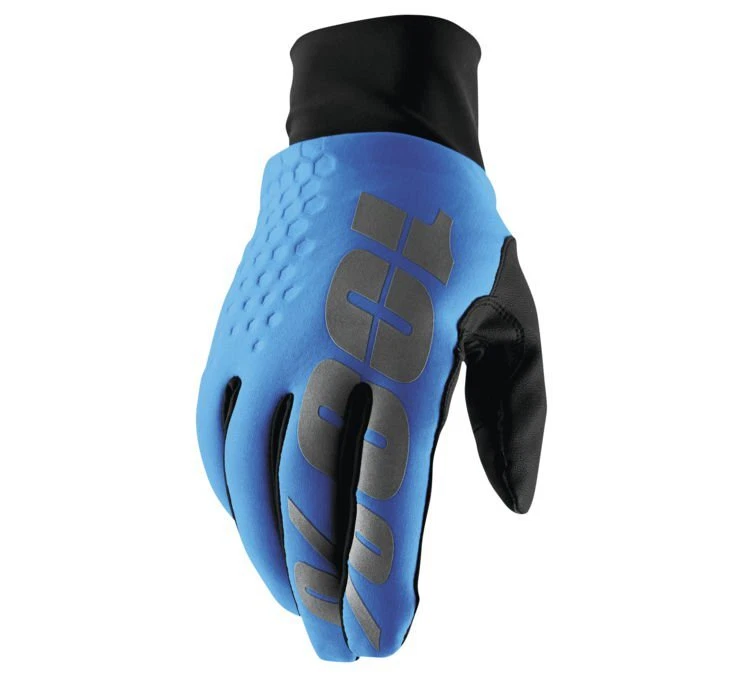 100% Men's Hydromatic Waterproof Brisker Glove M Cyan/Black/Grey