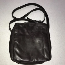 Marshall Fields Field Manor VTG Organizer Crossbody Purse Brown Leather