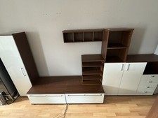 Anbauwand CS Schmal Rio Art cavanabraun/weiß hgl. 