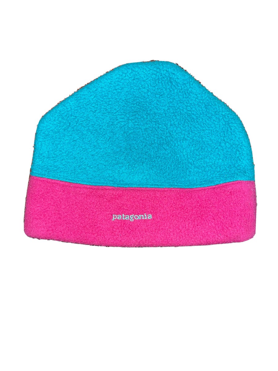 Vintage 80s Patagonia Retro Two Tone Fleece Beanie Ski Snow Hat