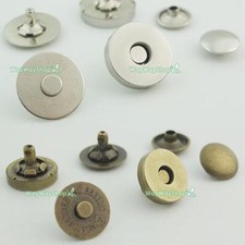 Magnetic snaps purse Double Rivet closures Round Clasp Stud Button Bag Leather