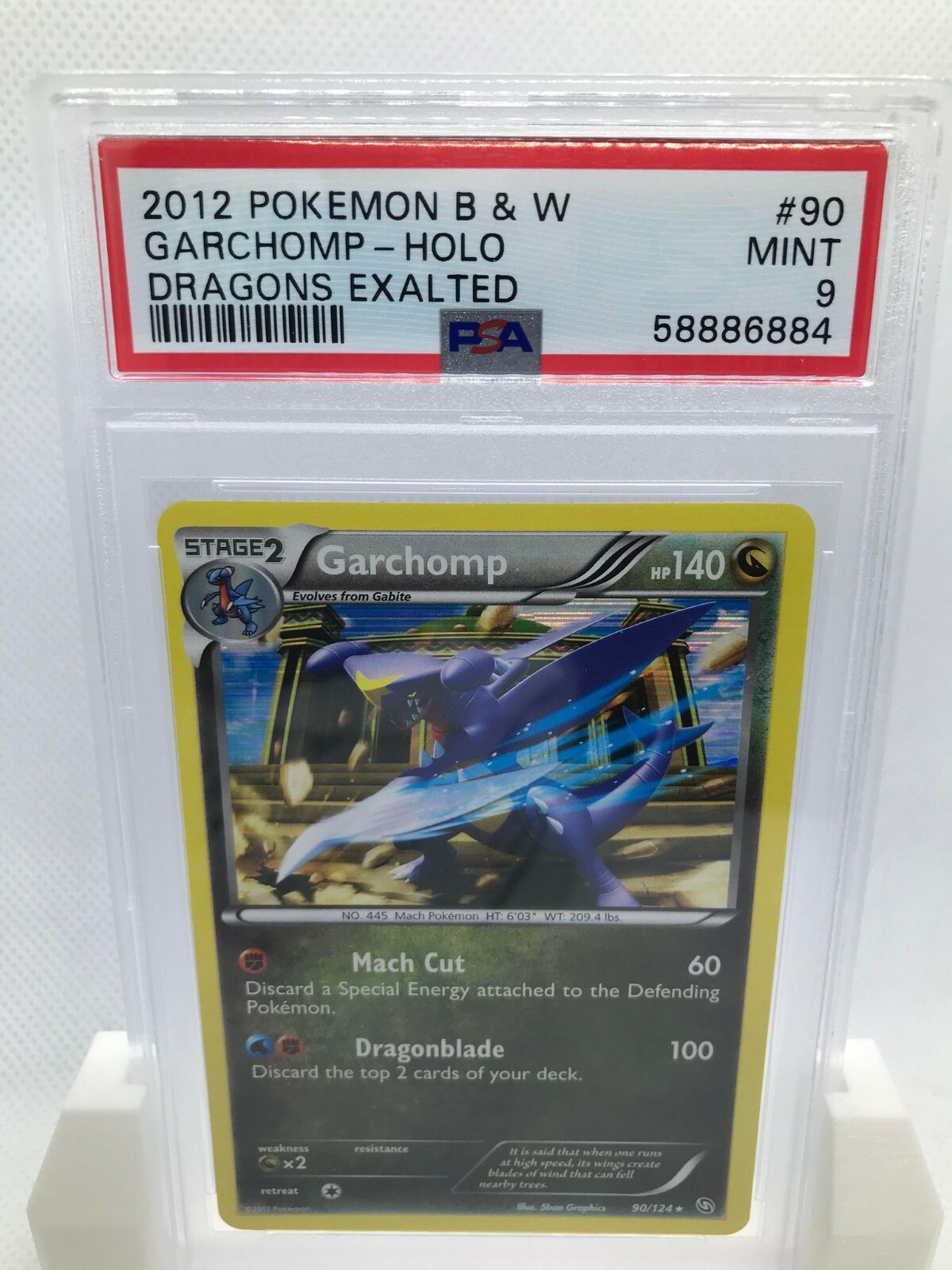 PSA 9 MINT Black and White Dragons Exalted Holo Garchomp 90 Pokemon