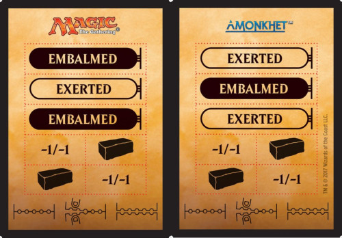 X4 Punch Card Token Amonkhet LP/NM MTG Magic DNA GAMES
