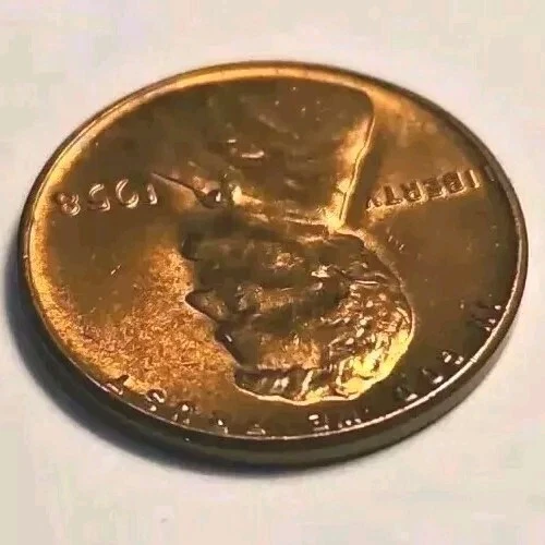 1958 Unc Lincoln wheat penny, no mint mark, L of liberty on rim, rare coin - Image 4 of 4