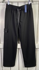 New With Tags - Women's Jaanuu Pant Cargo Scrubs - Black - Size Small Petite