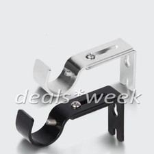 6 Stück Gardinenstangen Halterungen Aus Alu | Wandhalterung Für Vorhänge & Kleiderstangen | 8x11,5cm In Weiß, Gold, Roségold