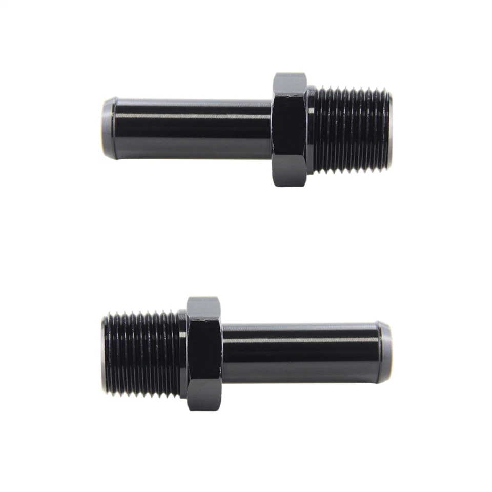 Adaptador recto barra manguera 2 piezas aluminio AN10 1/2'' NPT macho a 5/8" BK Foto 4 de 4