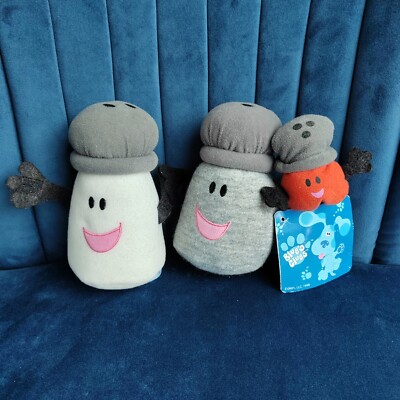 Blues Clues Mr Salt Mrs Pepper & Paprika 1998 Stofftiere Nickelodeon mit Etikett