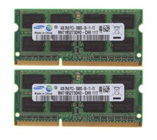 Samsung 8GB 2x 4GB PC3-10600S DDR3 1333MHz 204PIN SODIMM Memory Laptop RAM CL9