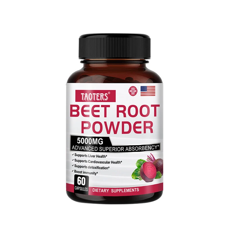 Beet Root Extract Supplement 5000mg Beetroot Complex Capsules Highest Potency - image 2 of 4