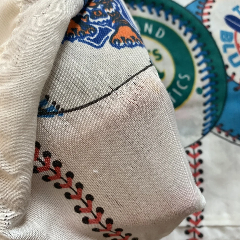 Juego de cama de béisbol de colección MLB EE. UU. sábanas edredón fundas de almohada cortinas 1993 1994 Foto 4 de 4