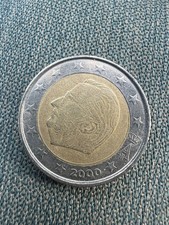 2000 2 Euro Coin Very Rare Belgium King Albert II Circulate Coin
