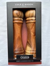 Cole & Mason Camden Salt and Pepper Mill Set Traditional Wood Shakers New