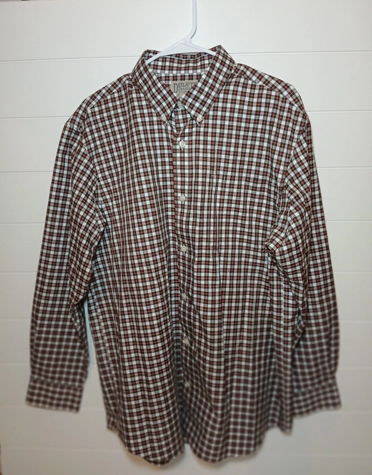 Duluth Trading Co Shirt Adult Large Plaid Button Down Shirt