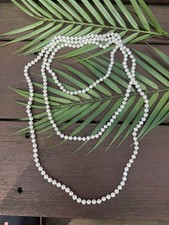 Long Strand of Freshwater Pearls 64  Pearl Necklace Never Worn