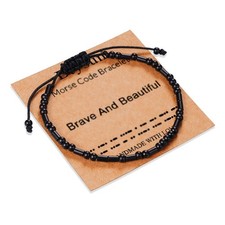 Inspirational Gifts for Women Morse Code Bracelets for Teen Birthday Graduation