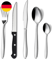 hunnycook Besteck Set 6 Personen, 30-Teiliges Besteck Set Mit Steakmesser, Elega