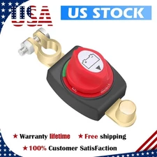 Top Post Battery Disconnect Switch 12V Kill Negative On/Off 12-48V Heavy-Duty