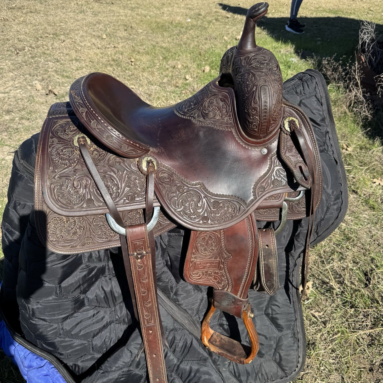 14” Jeff Smith Collection Cutting/Ranch/Versatility Saddle, Nettles Stirrups