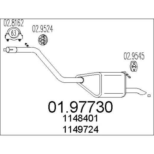 MTS EndschalldäMpfer SchalldäMpfer FüR Ford Mondeo III Turnier 2.0 Tdci-image