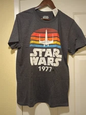 Star Wars Mens Unisex Medium T-Shirt  X-wing 1977 Sunset Style Image Mad Engine 