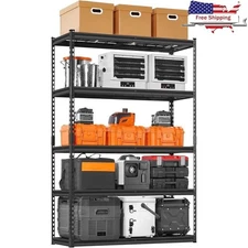 Heavy Duty Garage Shelving Unit 2500lbs Capacity Easy Assemble 5 Shelf Storage