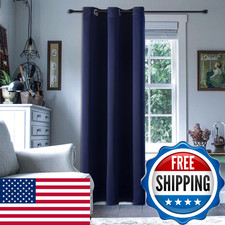 Chrisdowa Blackout Curtains 72 Inches Long For Bedroom - Grommet Thermal
