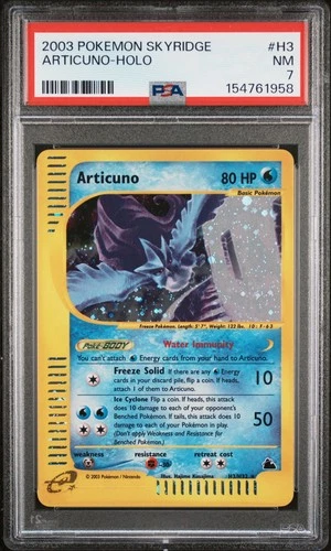 2003 POKEMON SKYRIDGE #H3 ARTICUNO-HOLO PSA 7