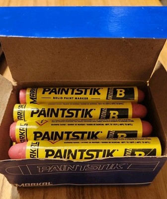 Markal 80222 B Paintstik Solid Paint Ambient Surface Marker, Red (Pack of 12)