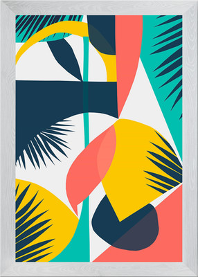 Tropische Collage 01 Gerahmtes Wandbild Poster Leinwanddruck Bild