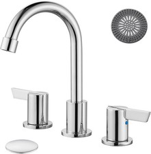 Bathroom Sink Faucet 3 Hole,8 Inch Widespread Bathroom Faucet 2-Handle Vanity