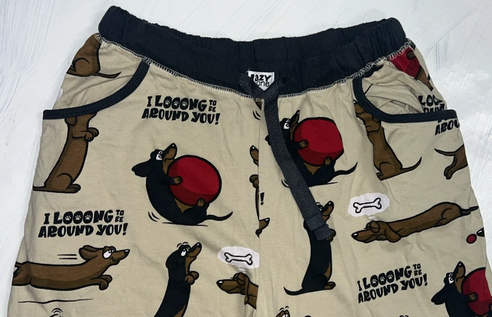Lazy One Women's Pajama Pants Size Small Dachshund Weiner Dog Lounge PJ Pockets - Image 4 of 4