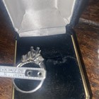 Platinum diamond engagement ring PT950 No Center Stone — photo 5