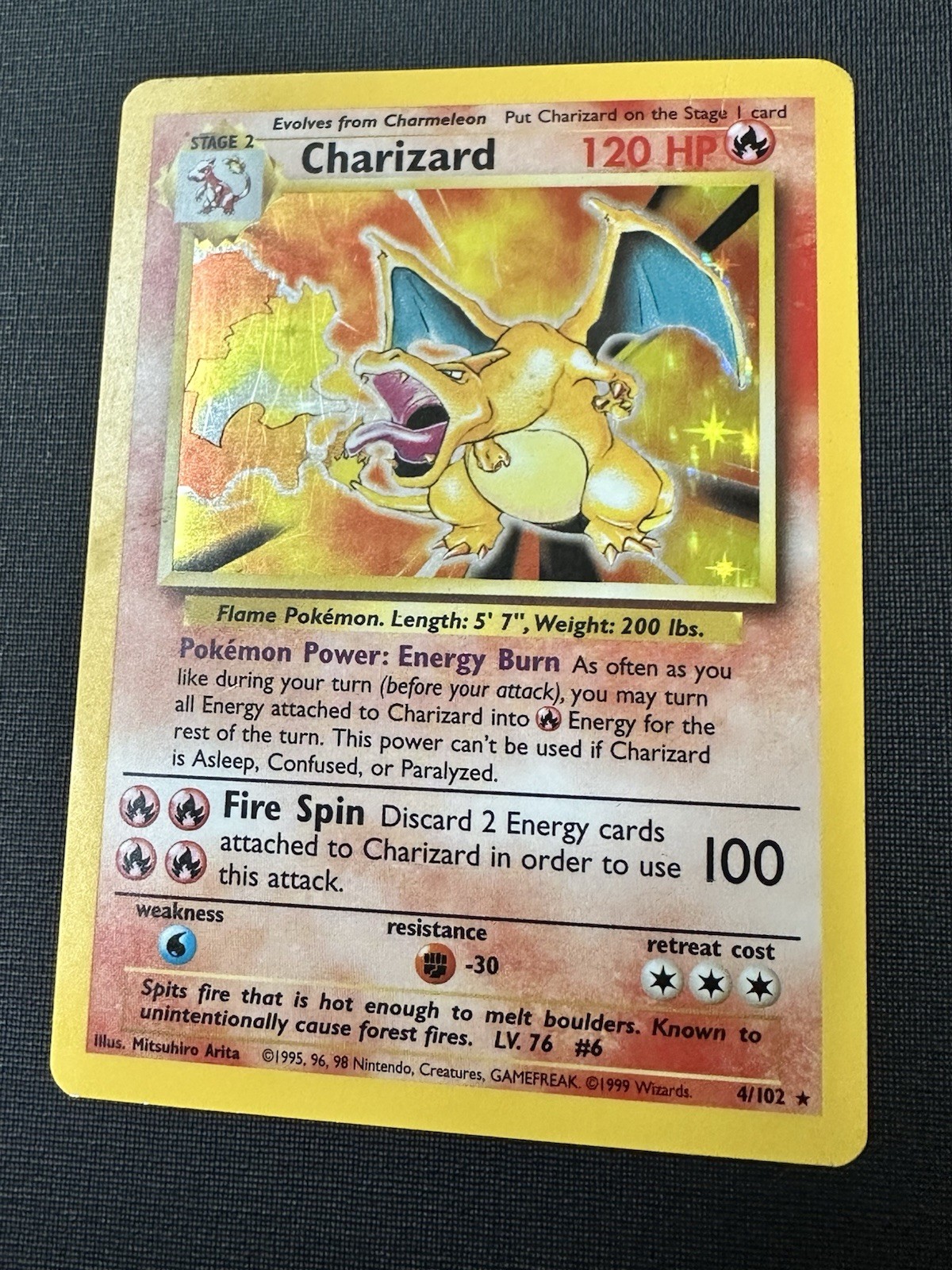 Charizard 4/102 Base Set Holo