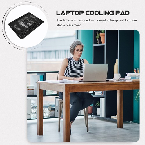 Silent Radiator Laptop Cooling Pad Quiet Fan Cooler Gaming Notebook - Afbeelding 3 van 12