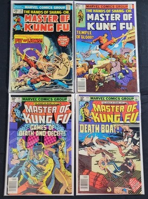 1980's Marvel Master of Kung Fu Comic Lot Issues 30, 85, 97, 99