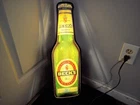 Vintage Beck's Beer Lighted Sign 26" Bottle Light Up Wall Bar Sign Man Cave 80s