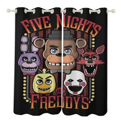 47-Five Nights at Freddy's Vorhänge Individuelle Maßanfertigung Dekovorhang Ösen