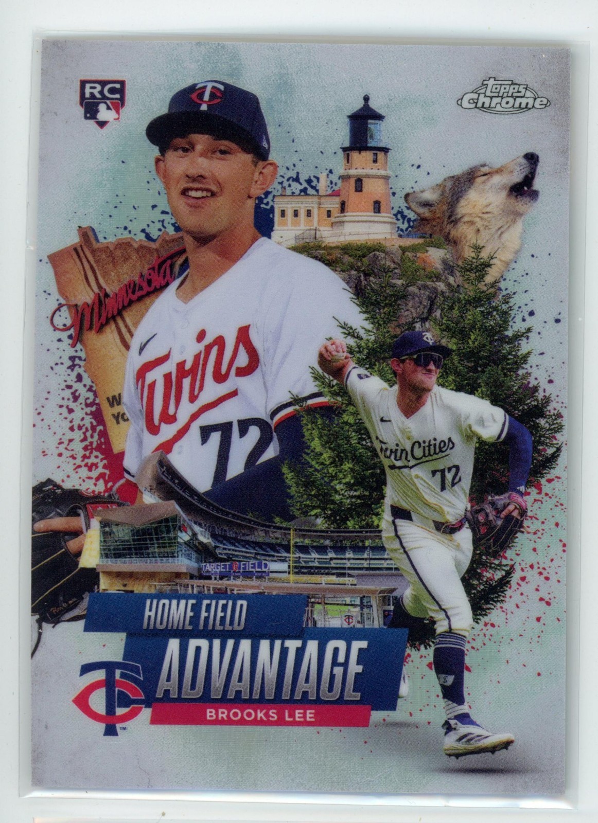 Brooks Lee 2025 Topps Chrome Home Field Advantage RC Case Hit Twins #HA-12