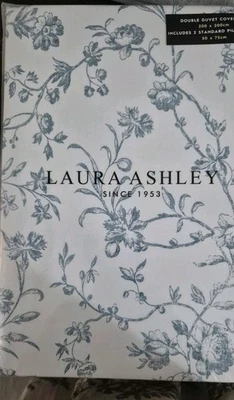 Laura Ashley Blue Seaspray 200 Thread Count Aria Duvet Set Double