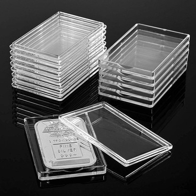 30 Pieces 1 oz Silver Bar Holder Case, Clear Acrylic Silver Bar Holder Capsule S